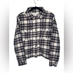 Lucky Brand Monochrome Plaid Utility Jacket